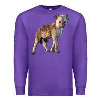 Purple Baby Hyena Illustrations Premium Sweatshirt - LillyAllenDesigns