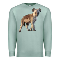 Seafoam Baby Hyena Illustrations Premium Sweatshirt - LillyAllenDesigns