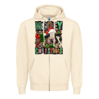 Sandshell Mooey christmas Zipper Hoodie - FaDigitalArtStudio