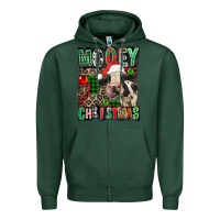 Sports Green Mooey christmas Zipper Hoodie - FaDigitalArtStudio