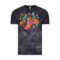 Cloud Black pink christmas black girl sneakers Vintage Tee - RanaPortraitStore