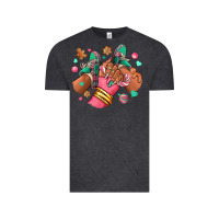 Vintage Black pink christmas black girl sneakers Vintage Tee - RanaPortraitStore