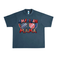 Midnight Navy American mama Urban Heavy Tee - Zillion Design Studio