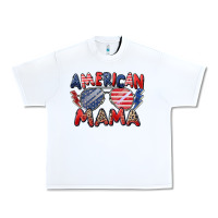 White American mama Urban Heavy Tee - Zillion Design Studio