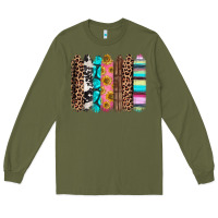 Army Green Western brushstrokes Long Sleeve Tee - CTS Tumbler Store