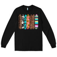 Black Western brushstrokes Long Sleeve Tee - CTS Tumbler Store