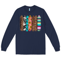 Navy Western brushstrokes Long Sleeve Tee - CTS Tumbler Store