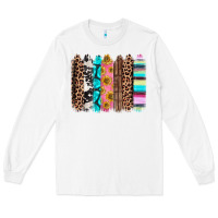 White Western brushstrokes Long Sleeve Tee - CTS Tumbler Store