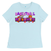 Baby Blue basketball brother Ladies Tee - AdoDesignShop