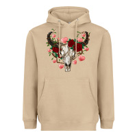 Mushroom valentine's bull skull Heavyweight Hoodie - AdoDesignShop