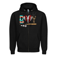 Black baseball Zipper Hoodie - CowhideDigitalArt