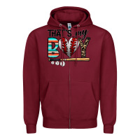 Burgundy baseball Zipper Hoodie - CowhideDigitalArt