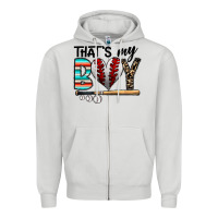 Dove Grey baseball Zipper Hoodie - CowhideDigitalArt