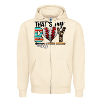 Sandshell baseball Zipper Hoodie - CowhideDigitalArt