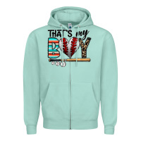 Seafoam baseball Zipper Hoodie - CowhideDigitalArt