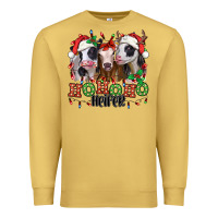 Antique Gold ho ho ho heifer christmas heifers Premium Sweatshirt - Jasminsmagicworld