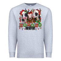 Heather Grey ho ho ho heifer christmas heifers Premium Sweatshirt - Jasminsmagicworld