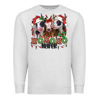 Oatmeal Heather ho ho ho heifer christmas heifers Premium Sweatshirt - Jasminsmagicworld
