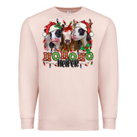 Pale Pink ho ho ho heifer christmas heifers Premium Sweatshirt - Jasminsmagicworld