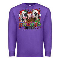 Purple ho ho ho heifer christmas heifers Premium Sweatshirt - Jasminsmagicworld