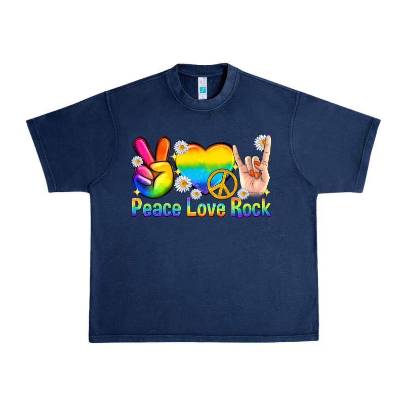 Peace Love Rock Pride Urban Heavy Tee by texasbilliewilder | Teevron