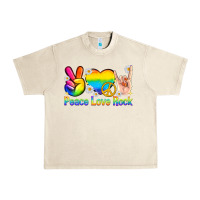 Sandshell peace love rock pride Urban Heavy Tee - texasbilliewilder
