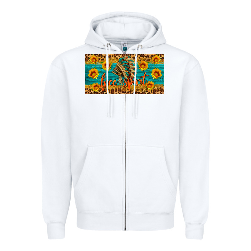 Free Spirit License Plate Zipper Hoodie by HRA Design Shop | Teevron
