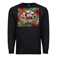 Black ho ho ho heifer Christmas heifers Premium Sweatshirt - Jasminsmagicworld