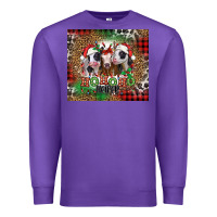 Purple ho ho ho heifer Christmas heifers Premium Sweatshirt - Jasminsmagicworld