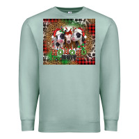 Seafoam ho ho ho heifer Christmas heifers Premium Sweatshirt - Jasminsmagicworld