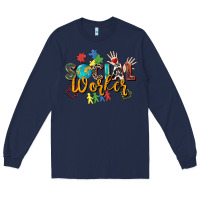 Navy social worker Long Sleeve Tee - Zillion Design Studio