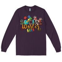 Plum social worker Long Sleeve Tee - Zillion Design Studio