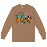 Toasted Coconut social worker Long Sleeve Tee - Zillion Design Studio
