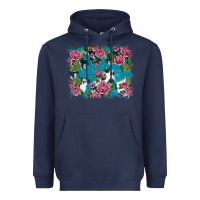 Navy v.drose glitter cowhide Heavyweight Hoodie - AdoDesignShop