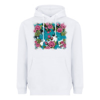 White v.drose glitter cowhide Heavyweight Hoodie - AdoDesignShop