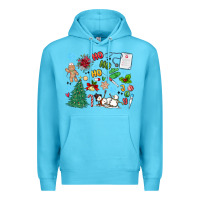 Ocean Blue nurse christmas Premium Hoodie - MaliasSmallBusiness