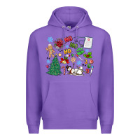 Purple nurse christmas Premium Hoodie - MaliasSmallBusiness