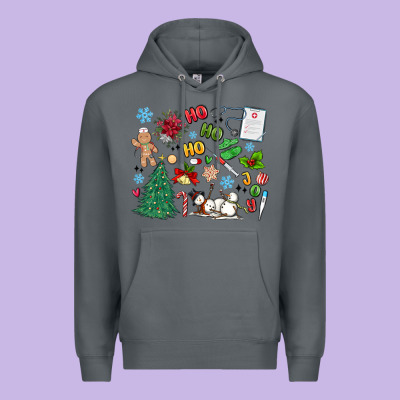 Nurse Christmas Premium Hoodie Designed By Maliassmallbusiness