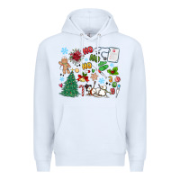 White nurse christmas Premium Hoodie - MaliasSmallBusiness