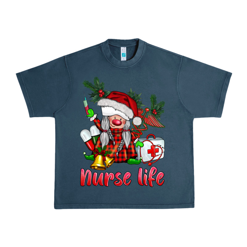 Christmas Nurse Life Gnome Urban Heavy Tee by BarkalooDesign | Teevron