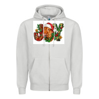 Dove Grey christmas heifer joy Zipper Hoodie - FaDigitalArtStudio