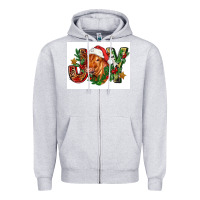 Heather Grey christmas heifer joy Zipper Hoodie - FaDigitalArtStudio