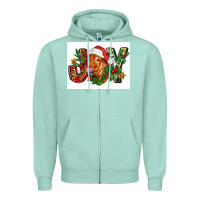 Seafoam christmas heifer joy Zipper Hoodie - FaDigitalArtStudio