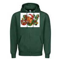 Sports Green christmas heifer joy Zipper Hoodie - FaDigitalArtStudio