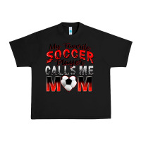 Black my favorite soccer player calls me mom Urban Heavy Tee - Zillion Design Studio