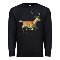 Black Impala Antelope Illustrations Premium Sweatshirt - LillyAllenDesigns