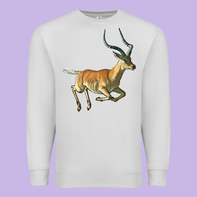 Impala Antelope Illustrations Premium Sweatshirt Designed By Lillyallendesigns