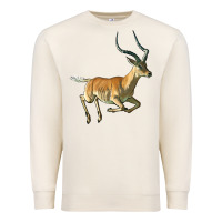 Sandshell Impala Antelope Illustrations Premium Sweatshirt - LillyAllenDesigns