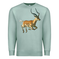 Seafoam Impala Antelope Illustrations Premium Sweatshirt - LillyAllenDesigns