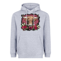 Heather Grey v.d. cow and roses Heavyweight Hoodie - AdoDesignShop